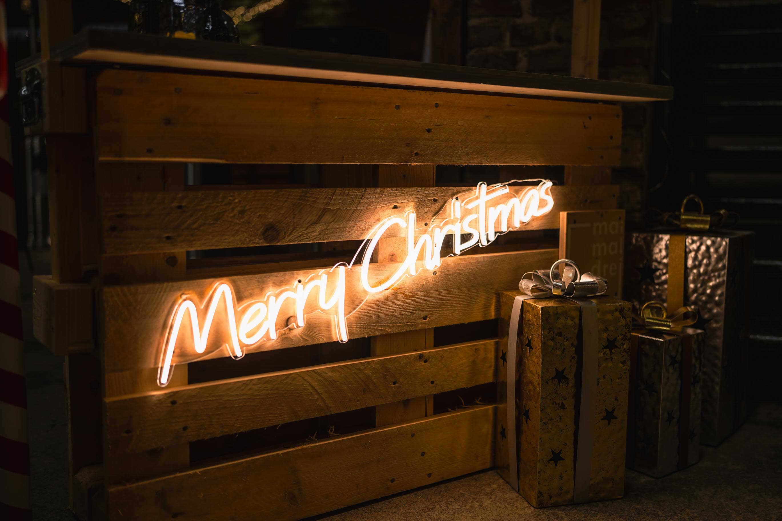 LED Schild "Merry Christmas"