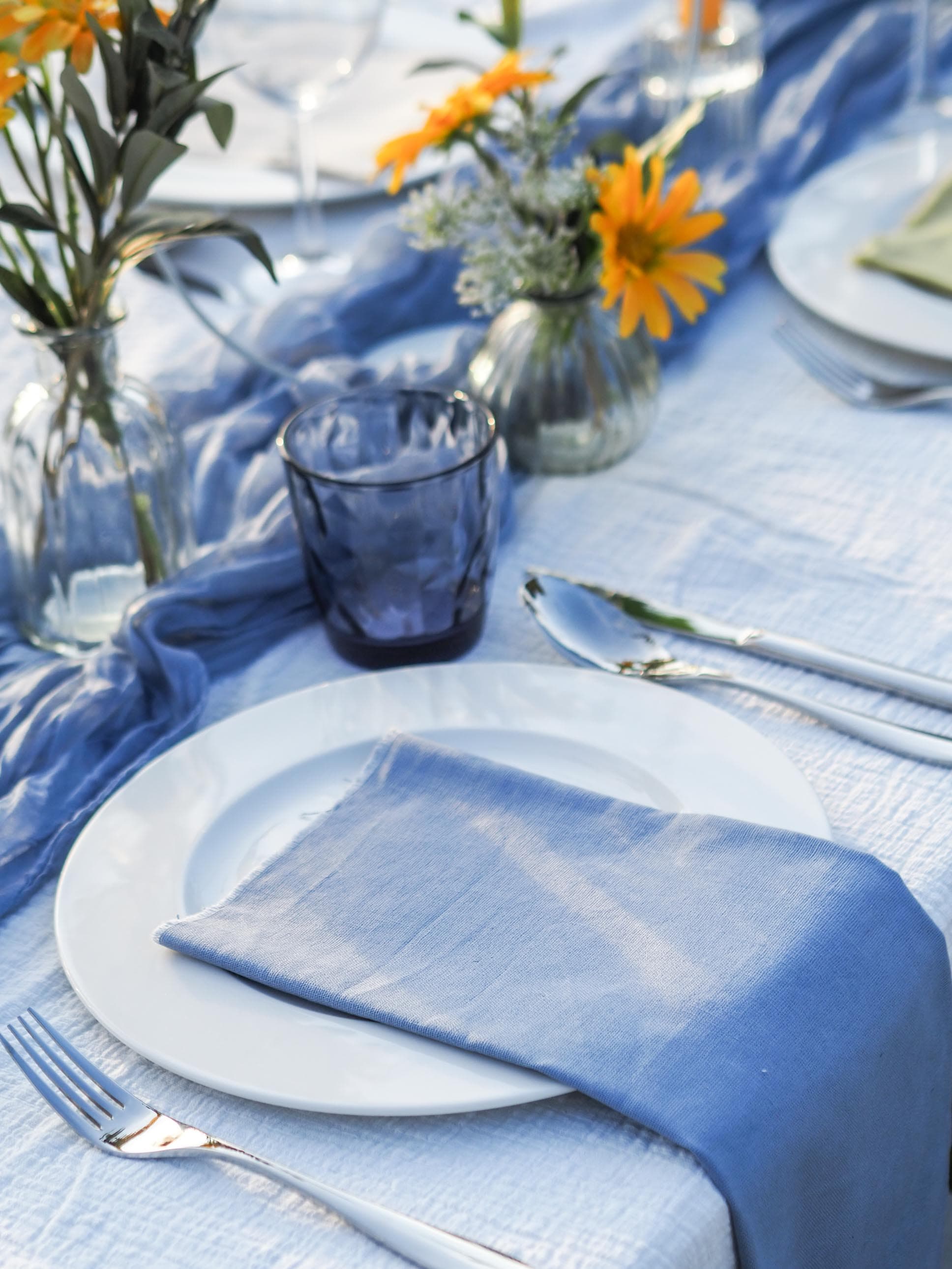 Serviette dusty blue