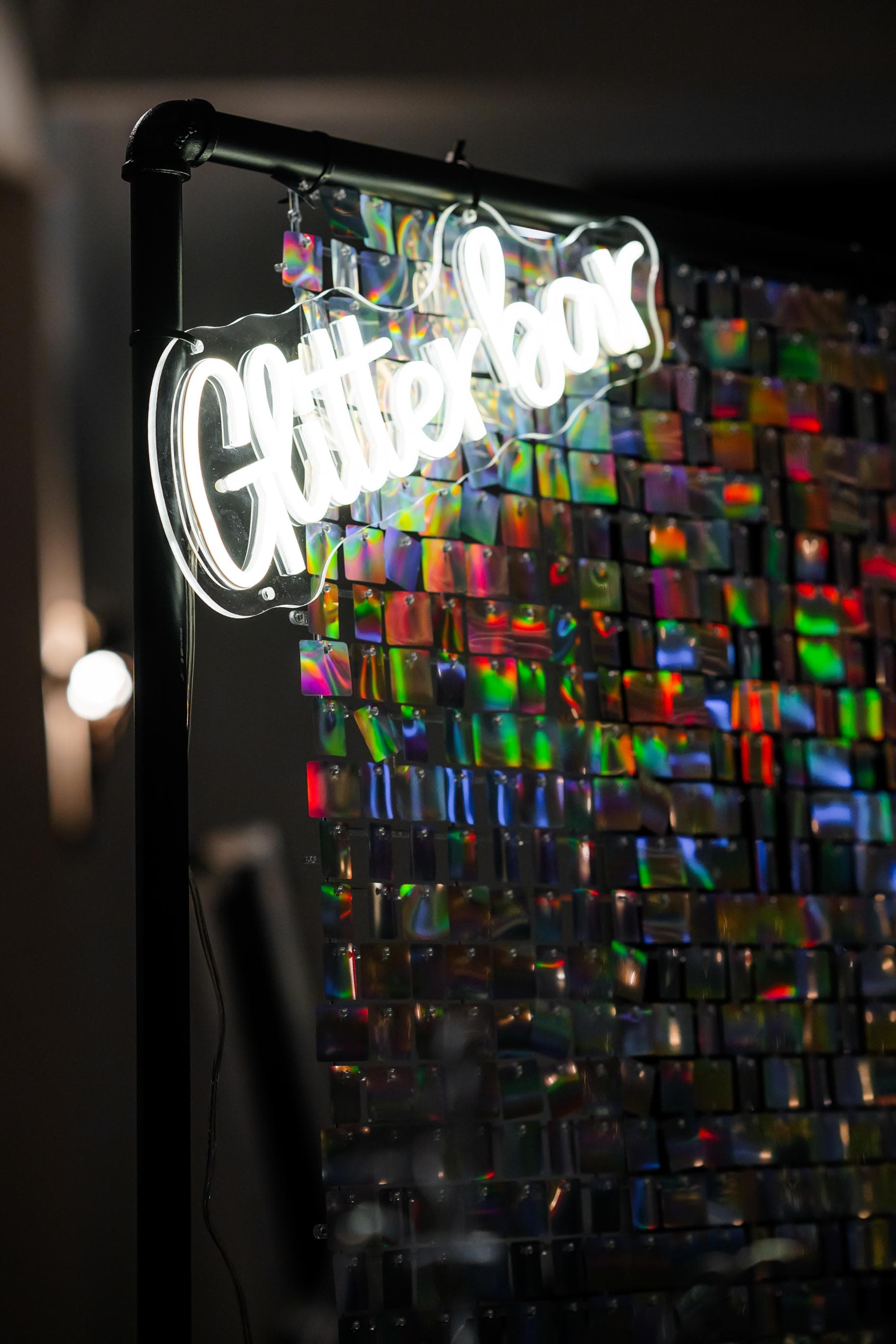LED Schild "Glitterbar"